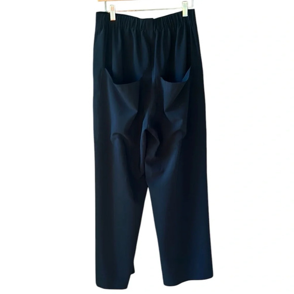 Ivan Grundahl sz M Black Trousers Highrise Wide Leg Minimalist Contemporary - Picture 7 of 9